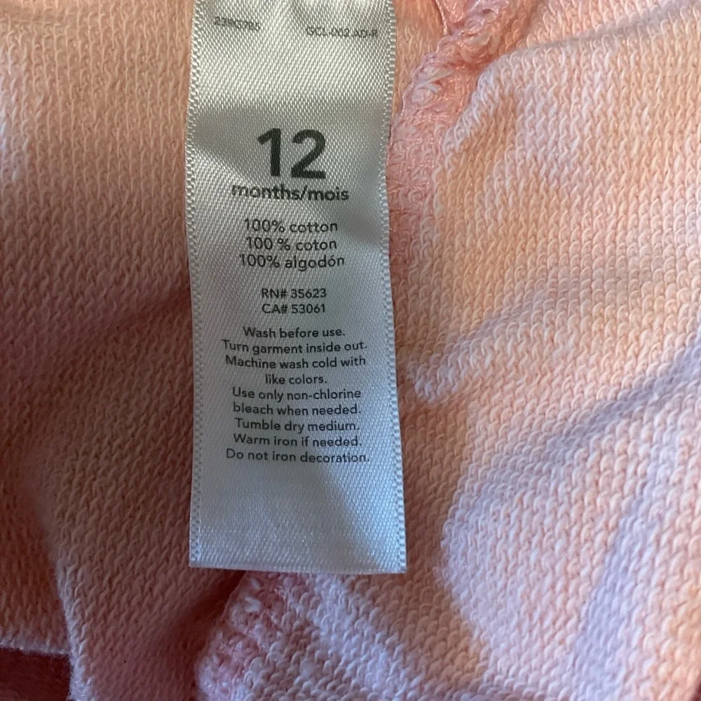 Carter's Pink Hoodie with Gold Text